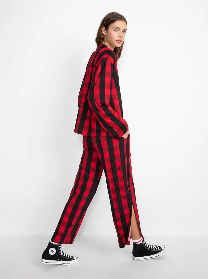 Loungewear Women Alice Olivia Big Feelings Nico Long Sleeve Pj Set True Redblack