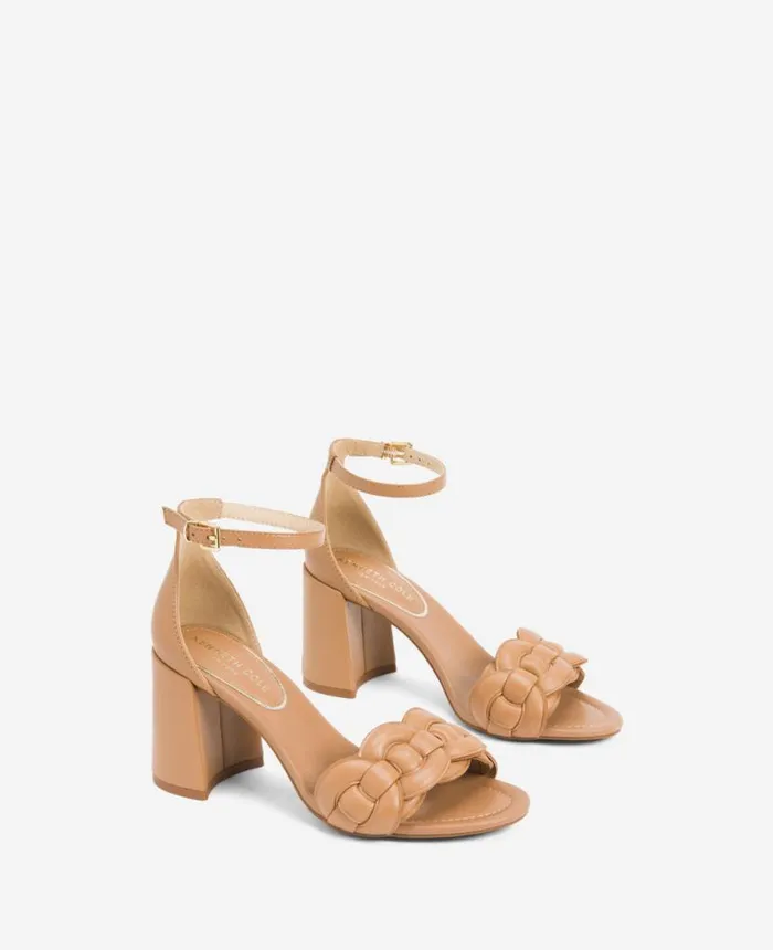 Luisa Woven Heeled Sandal Classic Tan Women Kenneth Cole Pumps and Heels Luisa Woven Heeled Sandal Classic Tan Women Kenneth Cole Pumps and Heels