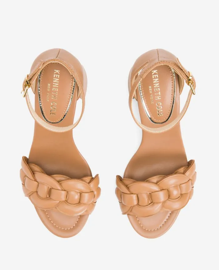 Luisa Woven Heeled Sandal Classic Tan Women Kenneth Cole Pumps and Heels Luisa Woven Heeled Sandal Classic Tan Women Kenneth Cole Pumps and Heels