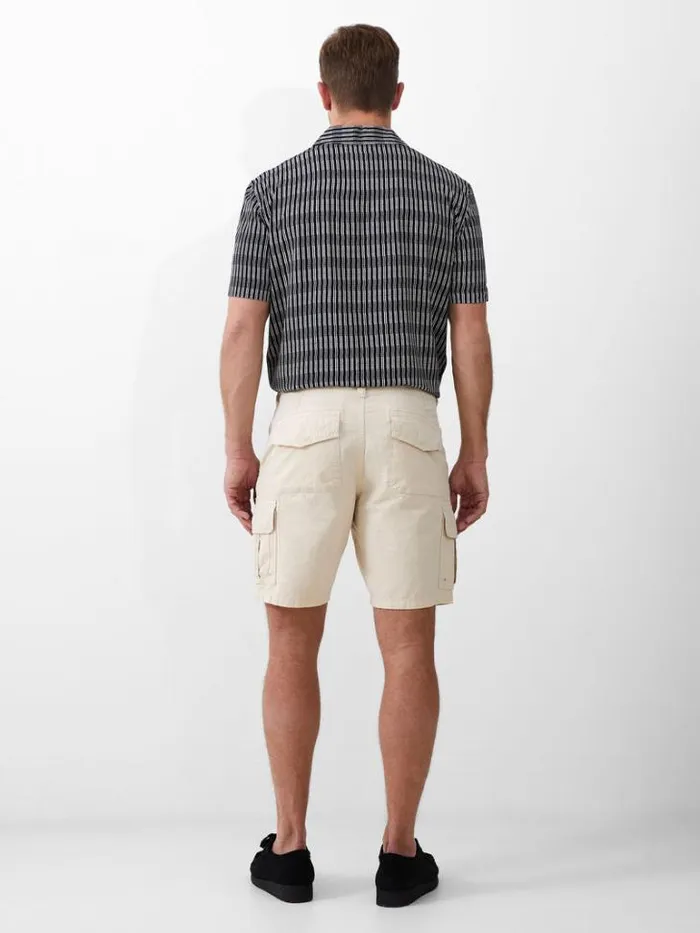 Man French Connection Shirts Horver Viscose Shirt Marineecru Man French Connection Shirts Horver Viscose Shirt Marineecru