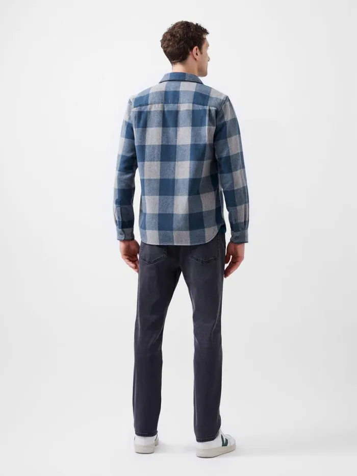 Man French Connection Shirts Neve Check Shirt Blue Check