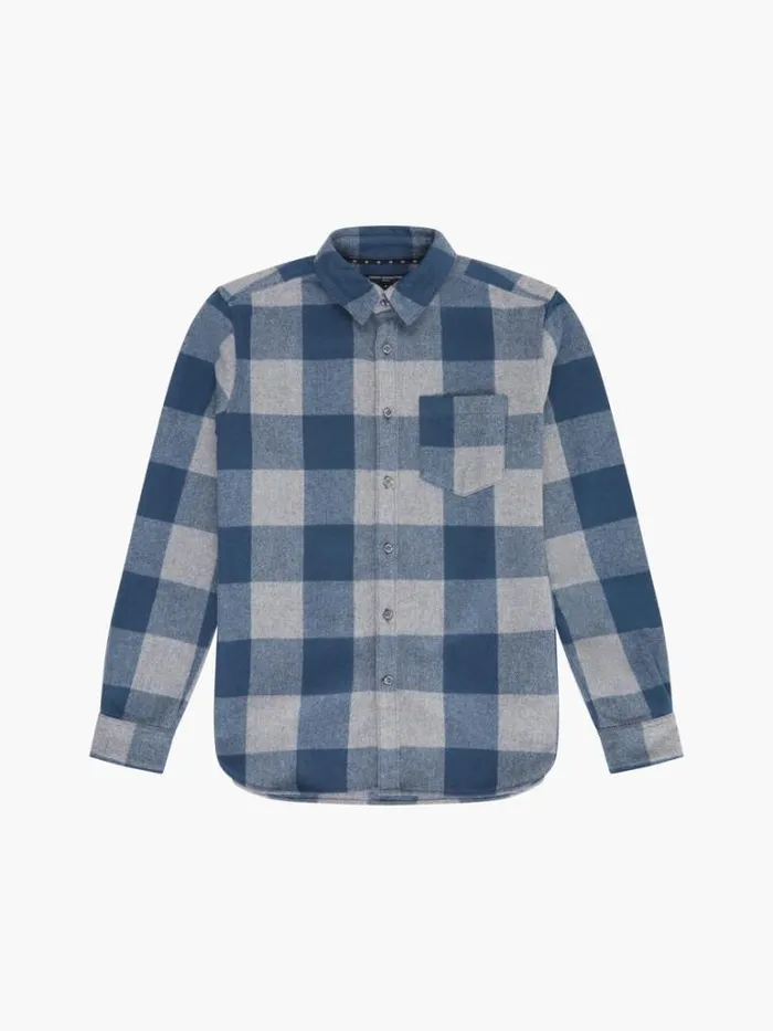 Man French Connection Shirts Neve Check Shirt Blue Check