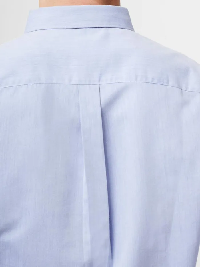 Man French Connection Shirts Regular Fit Button Down Oxford Shirt Light Blue