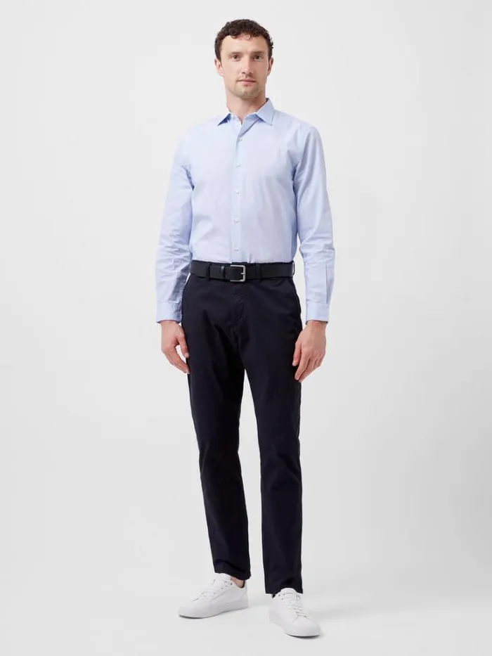 Man French Connection Shirts Regular Fit Classic Collar Geo Shirt Blue Dot Print