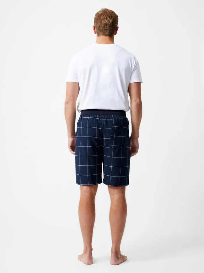 Man French Connection Shorts French Connection Pj Flannel Shorts Marinewhite