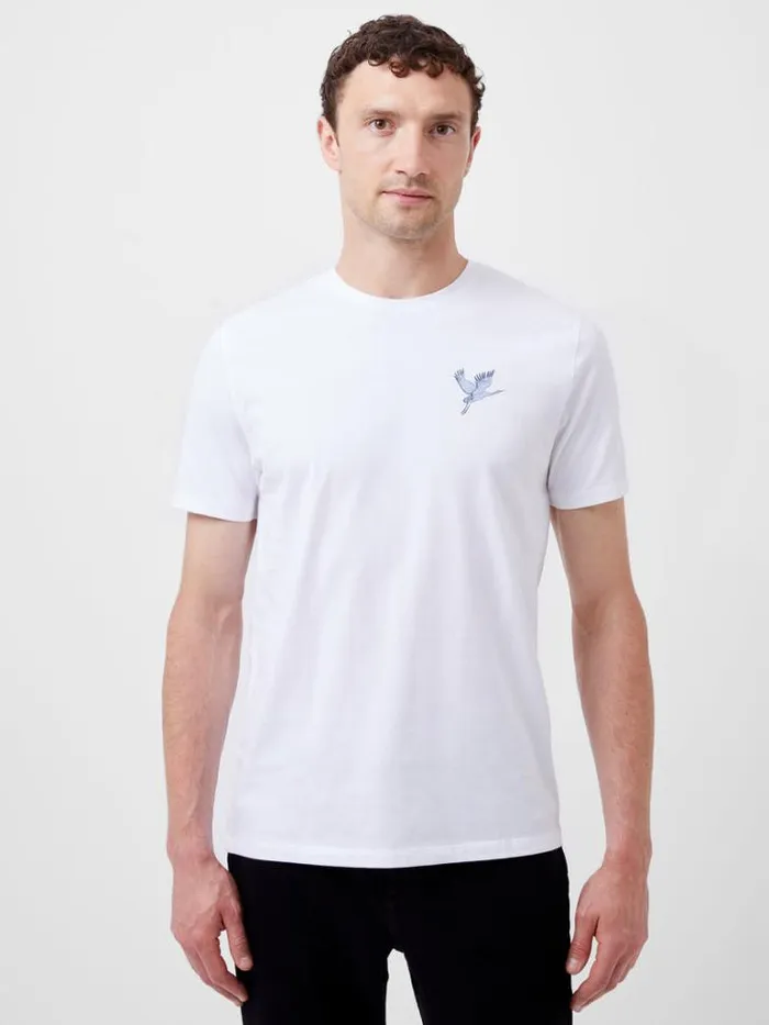 Man French Connection TShirts and Polo Shirts Cormorant Organic Graphic TShirt White
