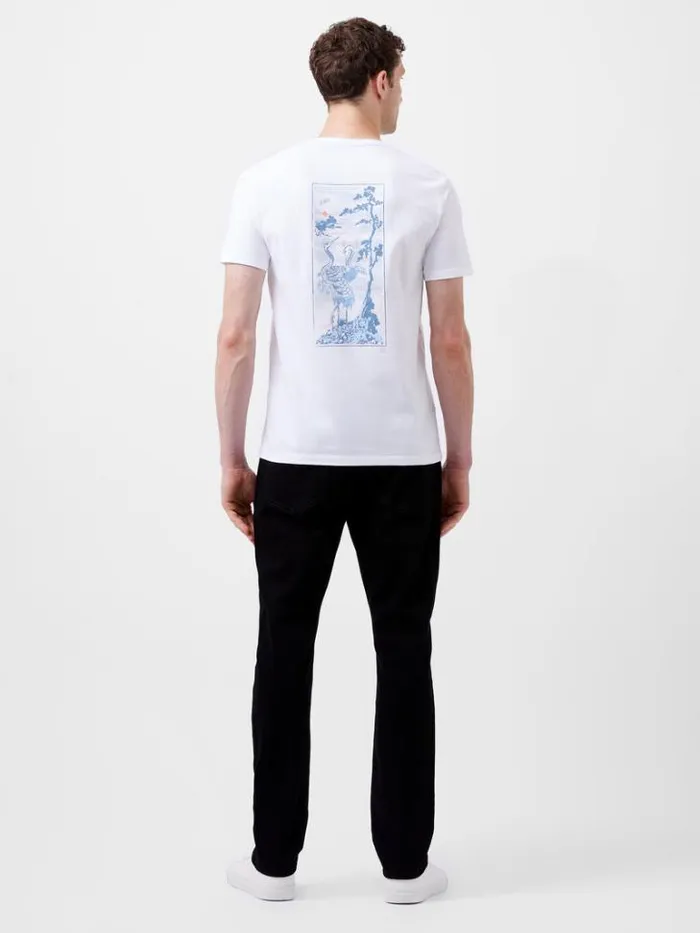 Man French Connection TShirts and Polo Shirts Cormorant Organic Graphic TShirt White