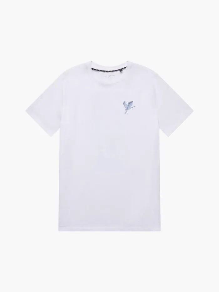 Man French Connection TShirts and Polo Shirts Cormorant Organic Graphic TShirt White