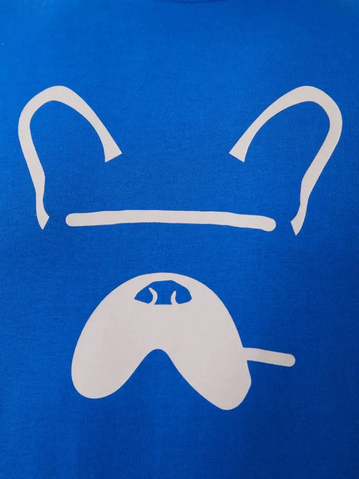 Man French Connection TShirts and Polo Shirts Organic French Bulldog Graphic TShirt True Blue