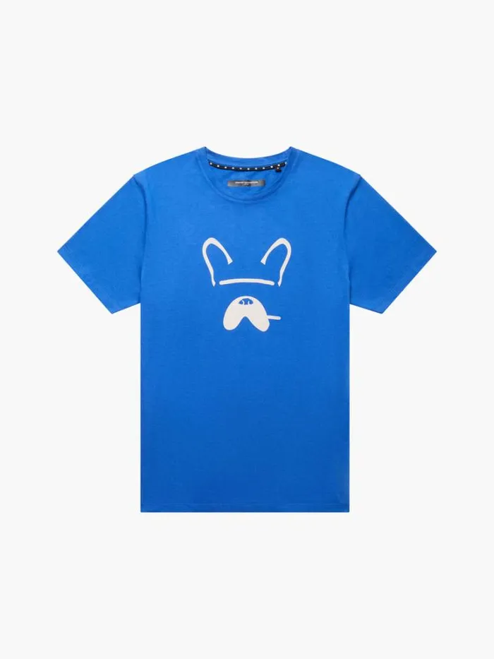 Man French Connection TShirts and Polo Shirts Organic French Bulldog Graphic TShirt True Blue