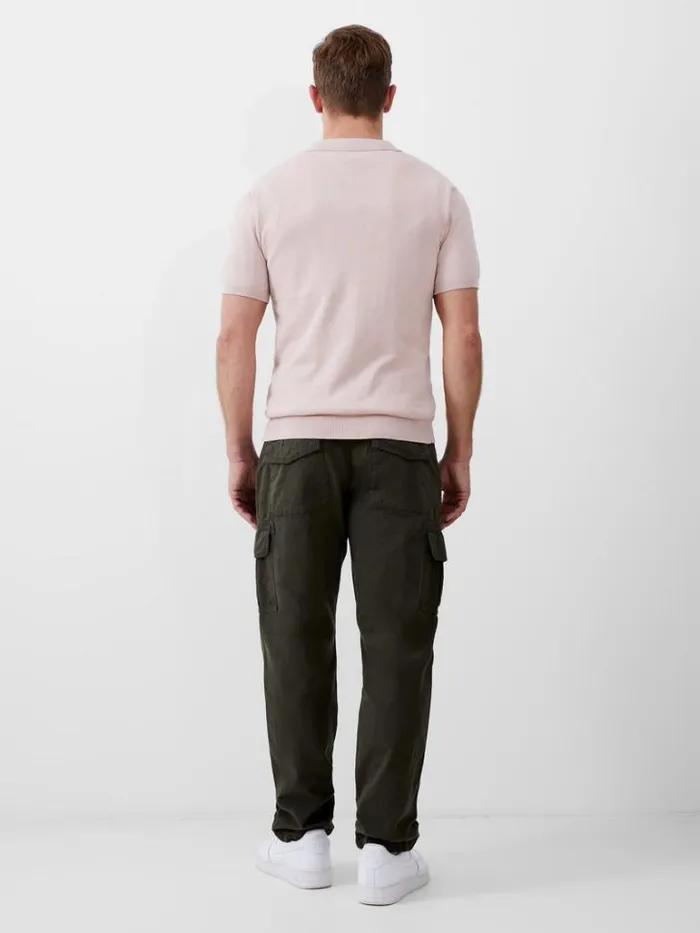 Man French Connection TShirts and Polo Shirts Resort Short Sleeve Polo Shirt Silver Pink