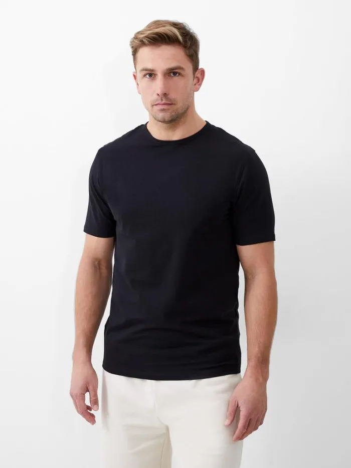Man French Connection TShirts and Polo Shirts Short Sleeve Stretch TShirt Black