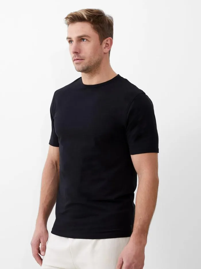 Man French Connection TShirts and Polo Shirts Short Sleeve Stretch TShirt Black