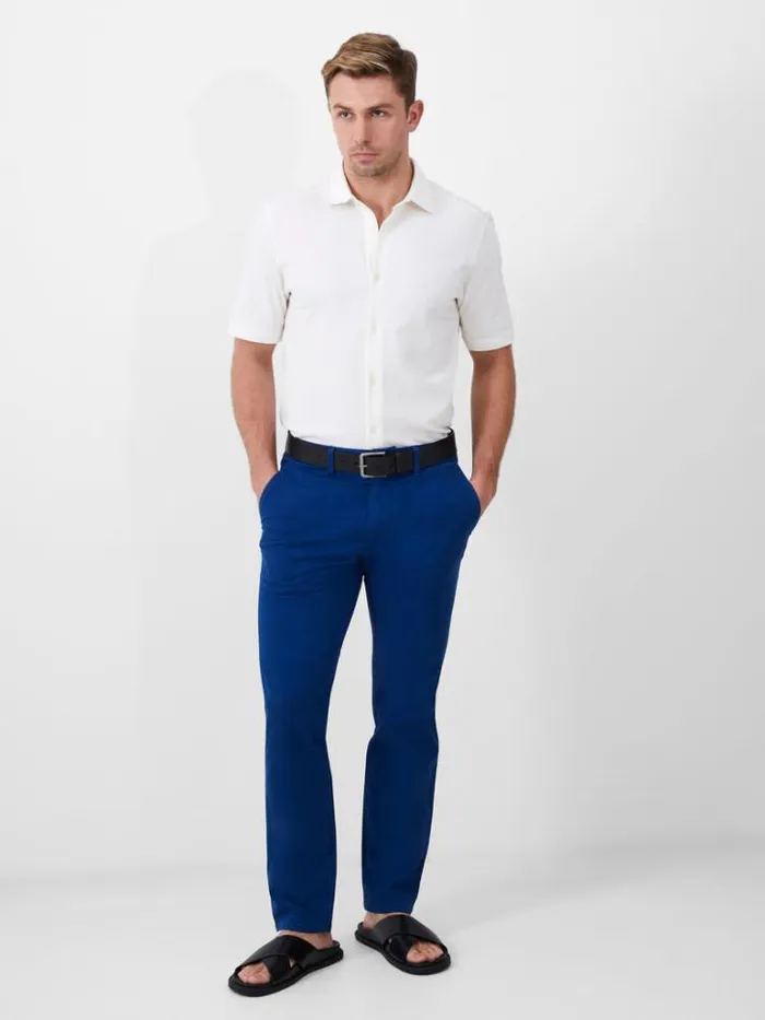 Man French Connection Trousers Stretch Chino Trousers Navy