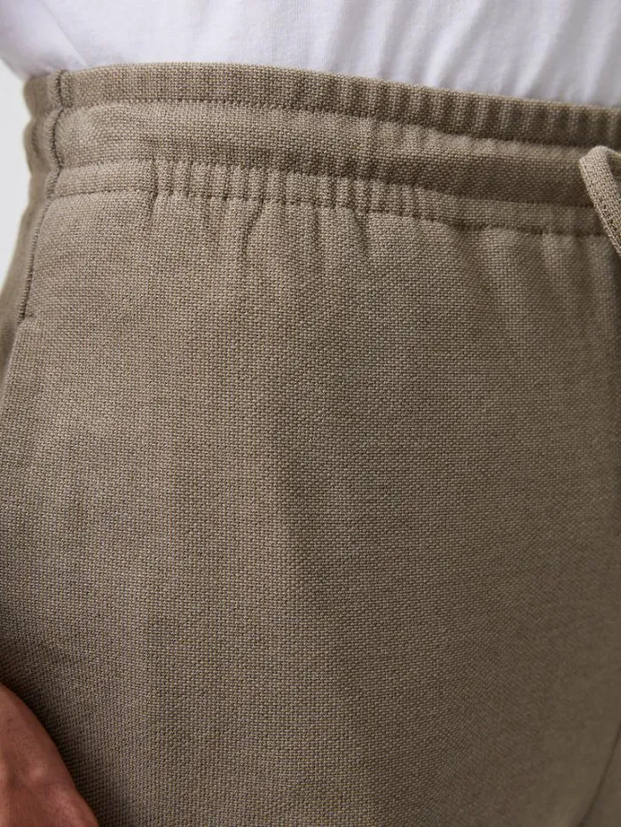Man French Connection Trousers Twill Tie Waistband Joggers Sand