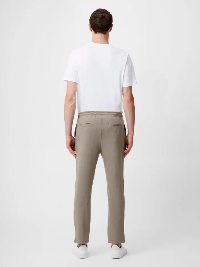 Man French Connection Trousers Twill Tie Waistband Joggers Sand