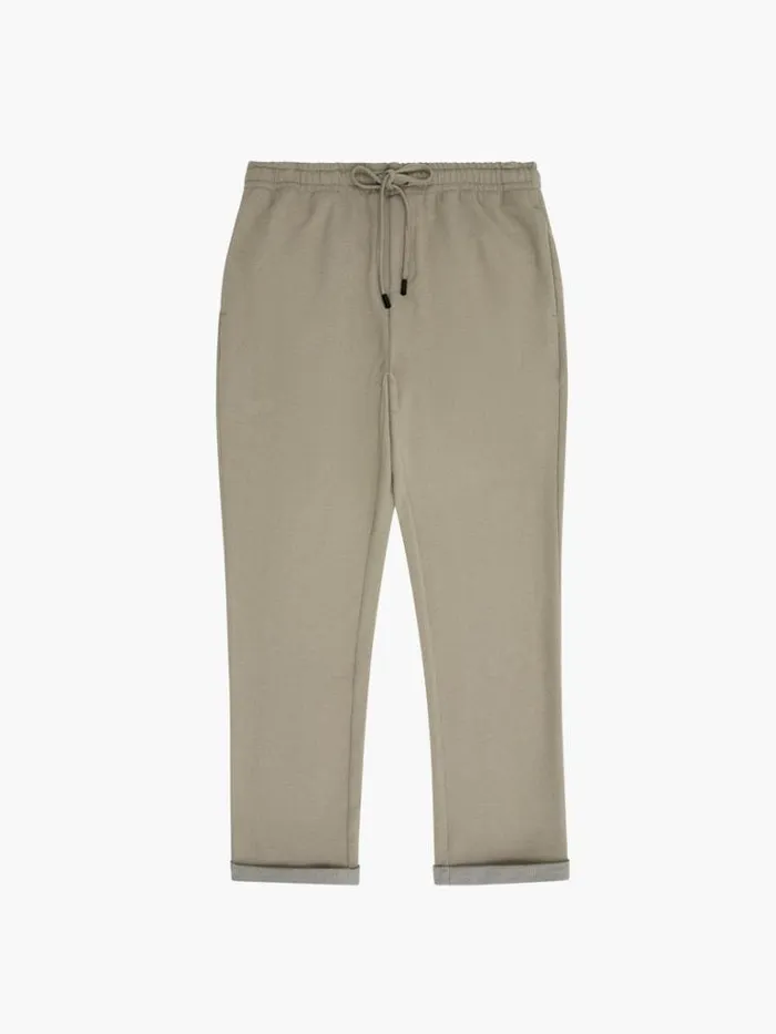 Man French Connection Trousers Twill Tie Waistband Joggers Sand