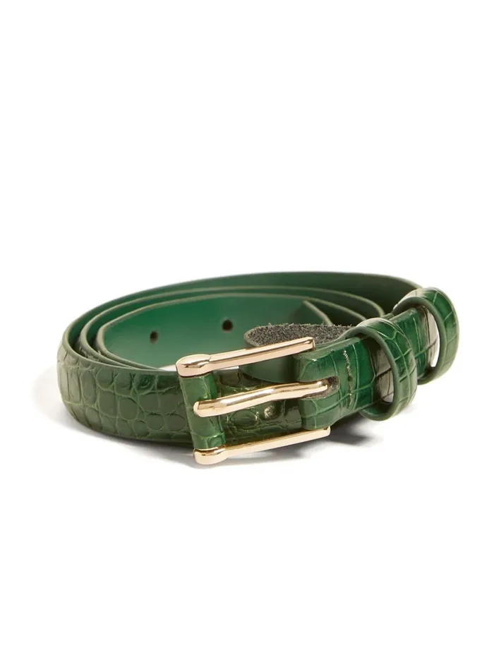 Marciano Belts Women Crocodile Trouser Belt Green