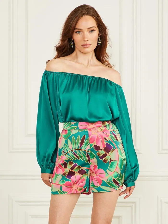 Marciano Blouses Women Candice OffTheShoulder Top Green Marciano Blouses Women Candice OffTheShoulder Top Green