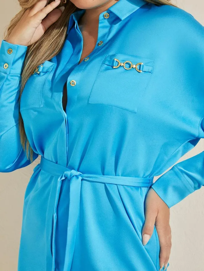 Marciano Casual Women Jessamine Shirtdress Blue