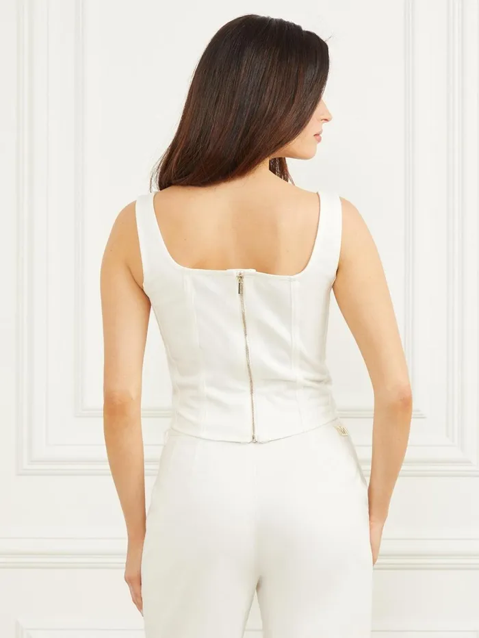 Marciano Crop Women Glam De Fleur Corset White Marciano Crop Women Glam De Fleur Corset White