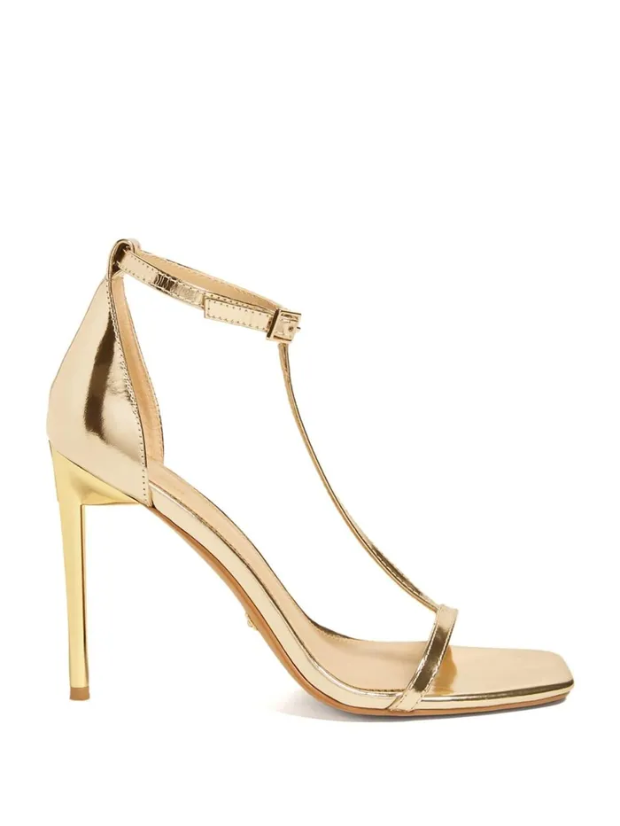 Marciano Dress Women Heeled TStrap Sandal Gold Marciano Dress Women Heeled TStrap Sandal Gold
