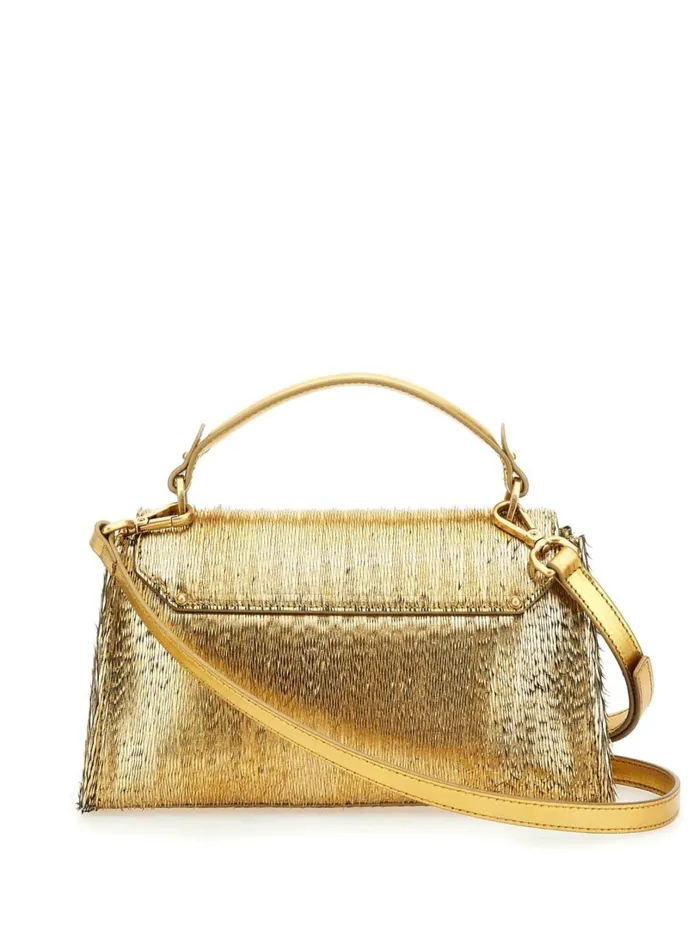 Marciano Handbags Women Alia Textured Satchel Gold Marciano Handbags Women Alia Textured Satchel Gold