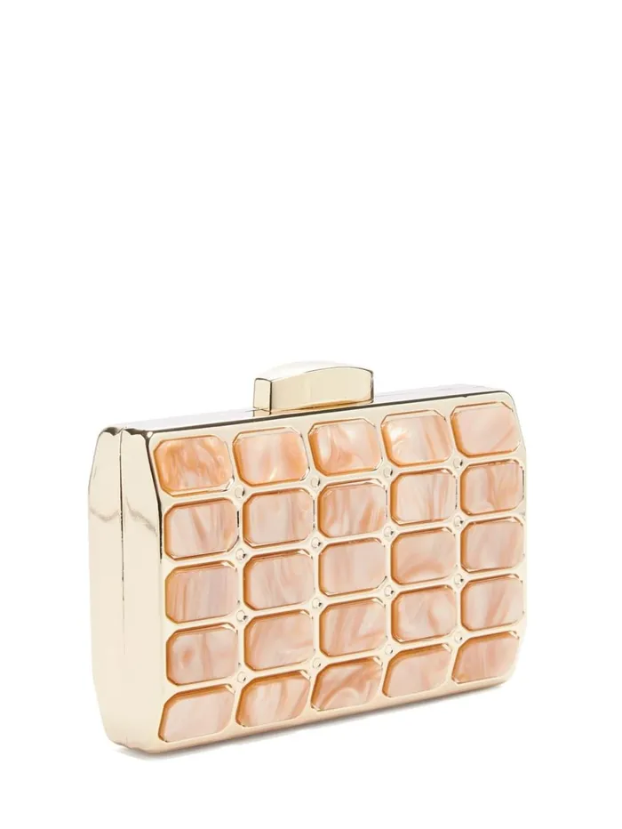 Marciano Handbags Women Emma Lucite Clutch Whitegold Marciano Handbags Women Emma Lucite Clutch Whitegold