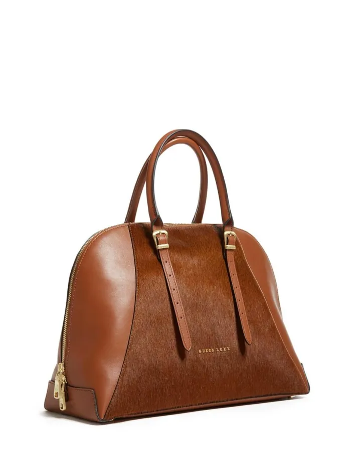 Marciano Handbags Women Lady Luxe Leather Dome Brown