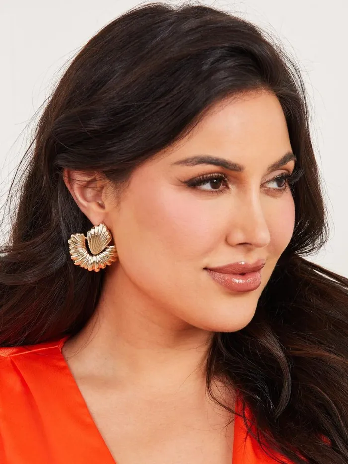 Marciano Jewelry Women 14K GoldPlated Textured Doorknocker Earring Gold Marciano Jewelry Women 14K GoldPlated Textured Doorknocker Earring Gold