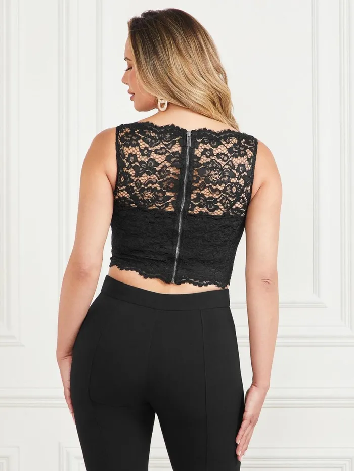 Marciano Night Out Women Vesper Lace Corset Top Black Marciano Night Out Women Vesper Lace Corset Top Black