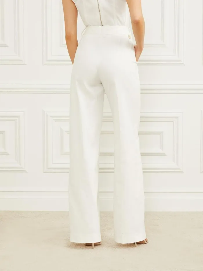 Marciano Pants Women Glam De Fleur Flare Pant White Marciano Pants Women Glam De Fleur Flare Pant White