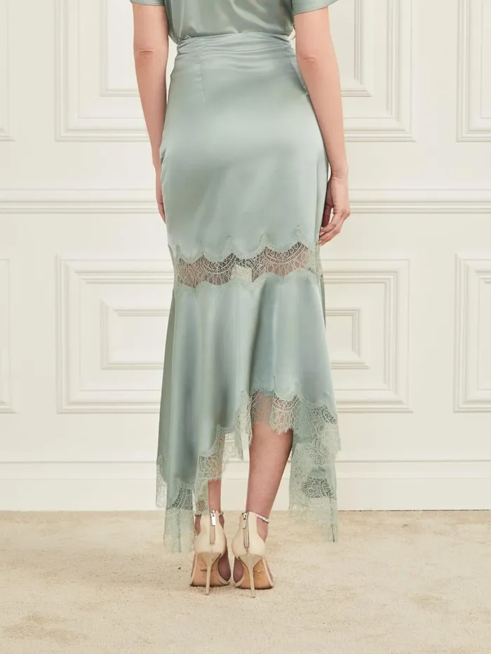 Marciano Skirts Women Garland Satin Skirt Gray Marciano Skirts Women Garland Satin Skirt Gray
