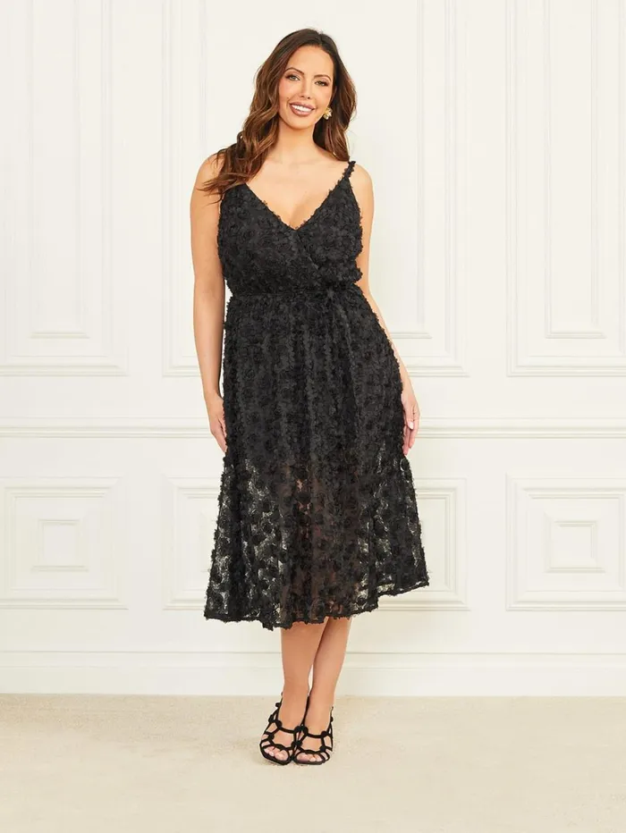 Marciano Special Occasion Women Rosie Flower Dress Black