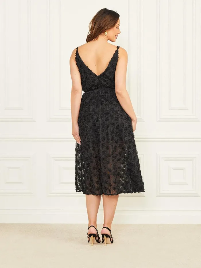 Marciano Special Occasion Women Rosie Flower Dress Black Marciano Special Occasion Women Rosie Flower Dress Black