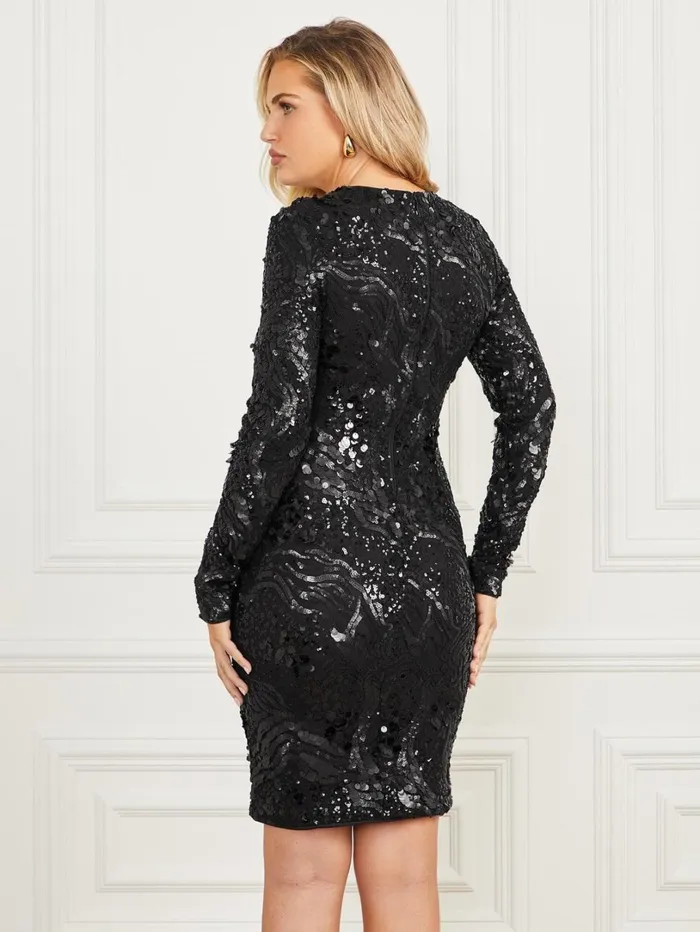 Marciano Special Occasion Women Tera Sequin Dress Black Marciano Special Occasion Women Tera Sequin Dress Black