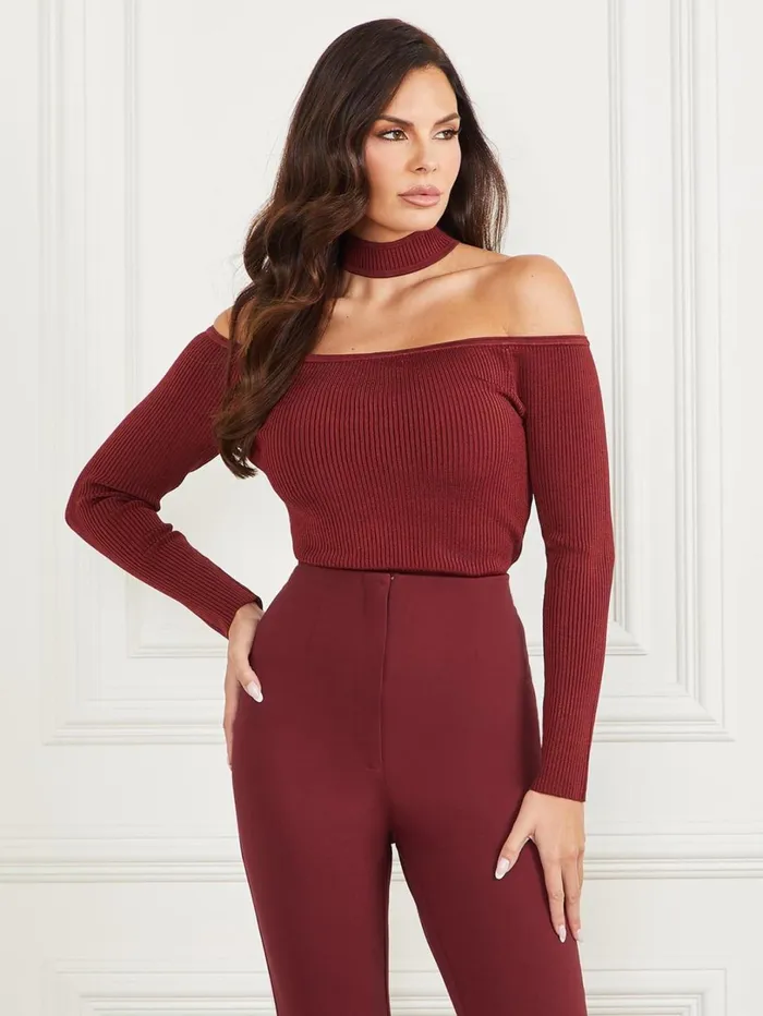 Marciano Sweaters Women Gabriela Sweater Top Red Marciano Sweaters Women Gabriela Sweater Top Red