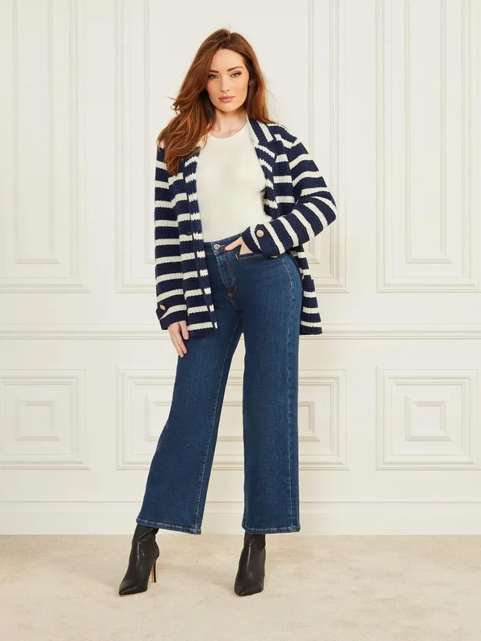 Marciano Sweaters Women Gaia Sweater Waffle Jacket Blue