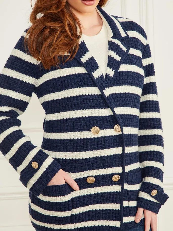 Marciano Sweaters Women Gaia Sweater Waffle Jacket Blue