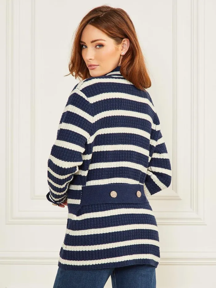 Marciano Sweaters Women Gaia Sweater Waffle Jacket Blue