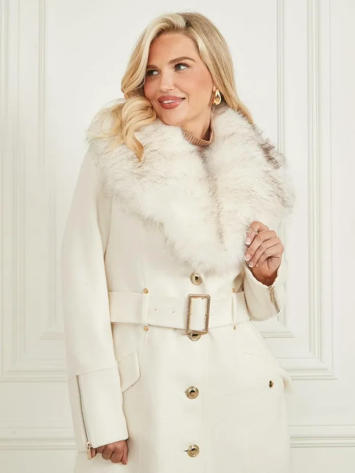 Marciano Women Alice WoolBlend Coat White