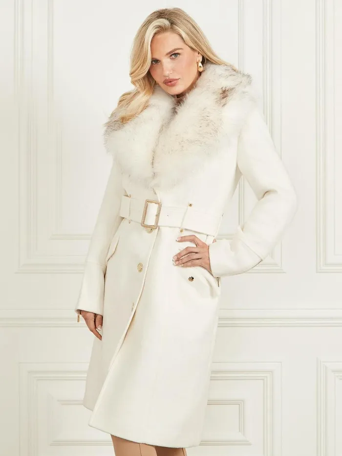 Marciano Women Alice WoolBlend Coat White