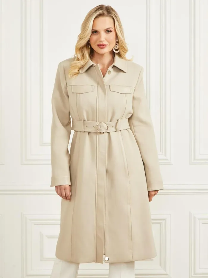 Marciano Women Maddy Trench Coat Gray