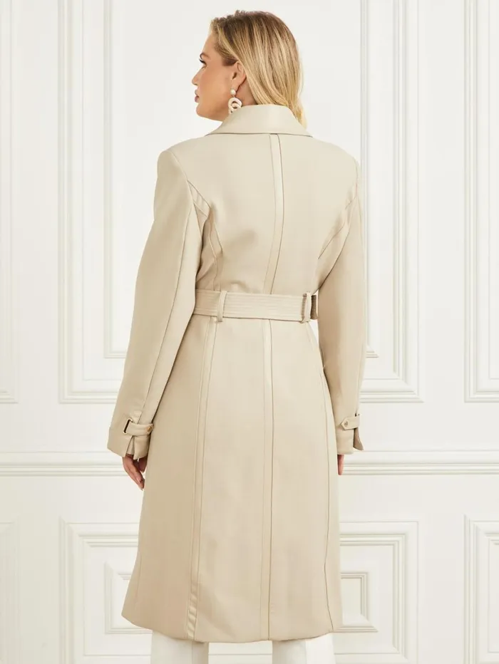 Marciano Women Maddy Trench Coat Gray Marciano Women Maddy Trench Coat Gray