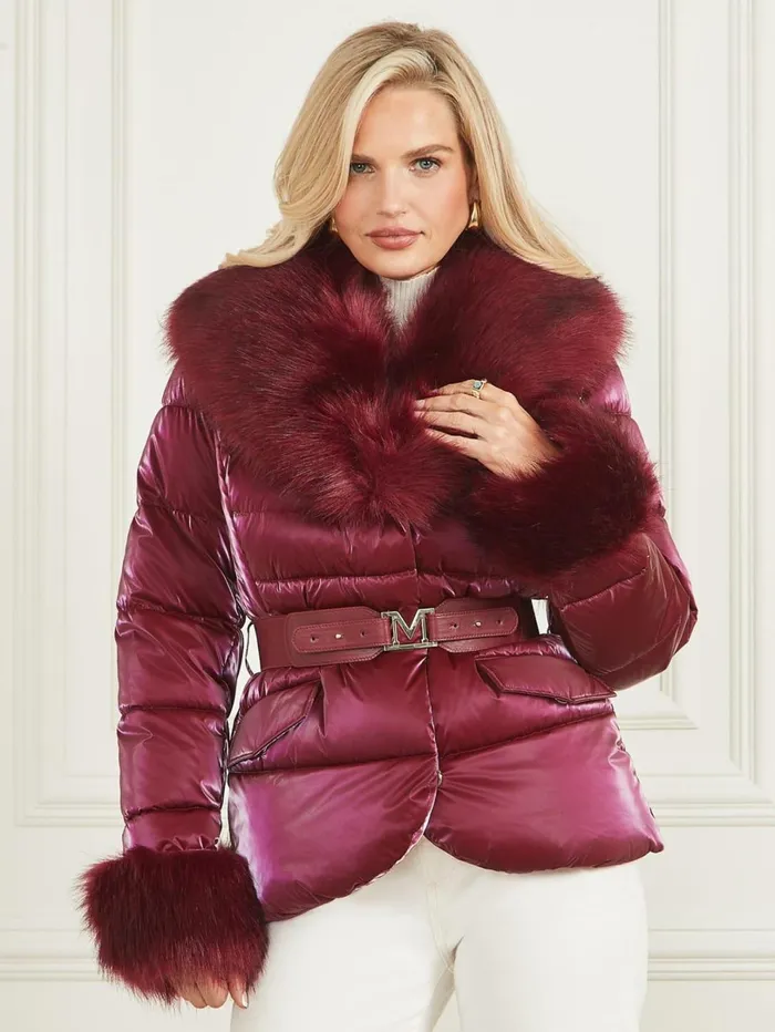 Marciano Women Nausicaa Puffer Jacket Purple