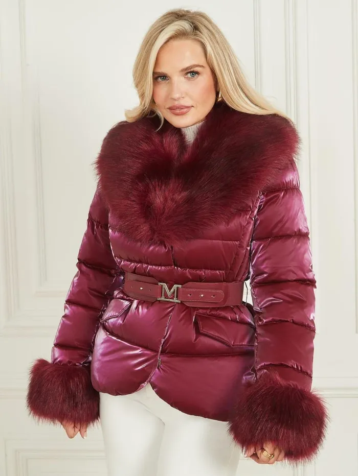 Marciano Women Nausicaa Puffer Jacket Purple Marciano Women Nausicaa Puffer Jacket Purple