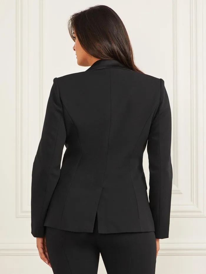 Marciano Women Orla Beaded Blazer Black Marciano Women Orla Beaded Blazer Black