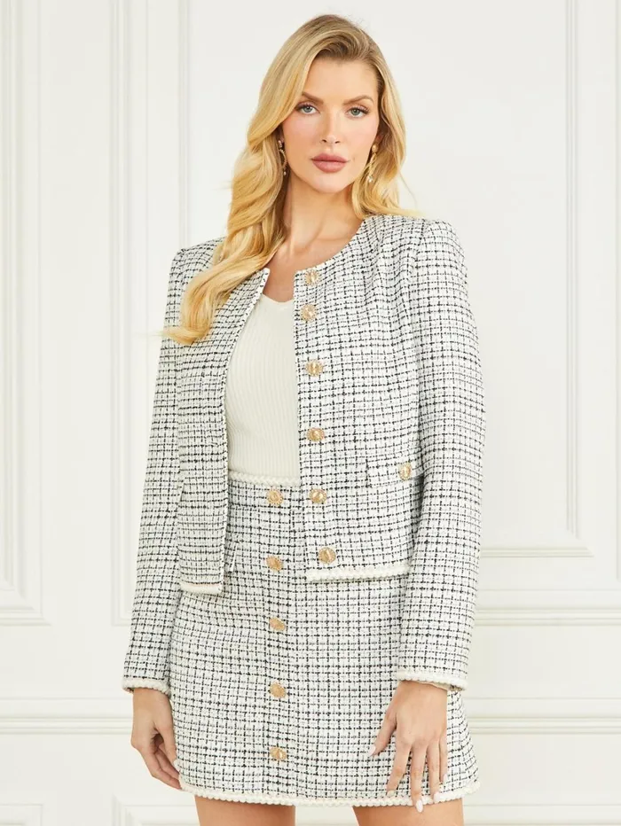 Marciano Women Provence Tweed Blazer Multiple Colors