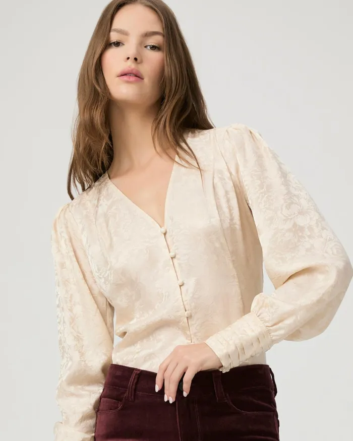 Marielle Top 8211 Travertine Silk Women PAIGE Tops and Blouses Marielle Top 8211 Travertine Silk Women PAIGE Tops and Blouses