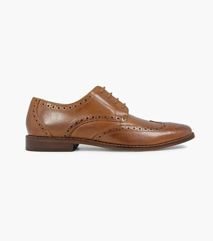 Matera Wingtip Oxford Cognac Men Florsheim Dress Shoes